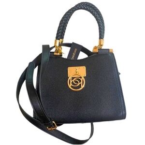 bebe Kate Mini Shopper Convertible Crossbody Handbag removable strap black NWT
